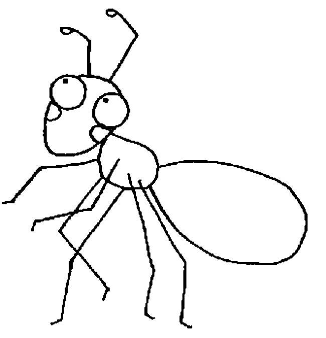 简笔画大全 蚂蚁简笔画昆虫图片大全