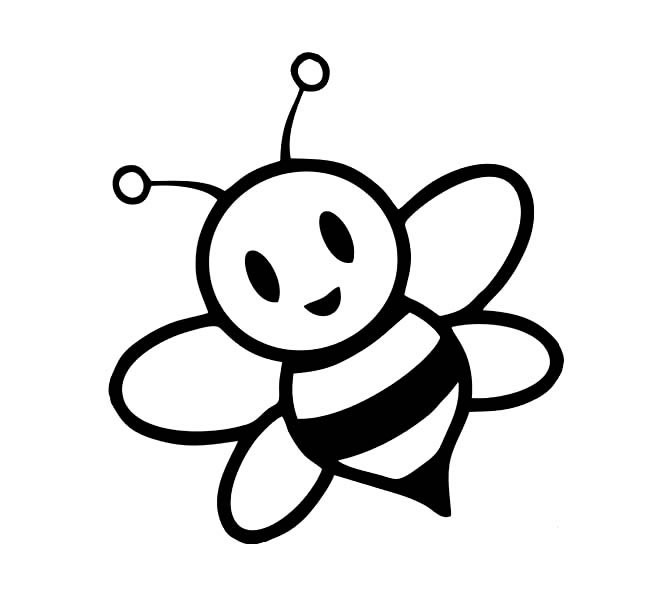 昆虫简笔画大全 可爱卡通蜜蜂简笔画图片大全2