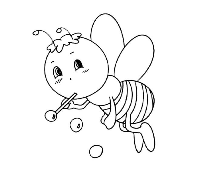 昆虫简笔画大全 可爱卡通蜜蜂简笔画图片大全8