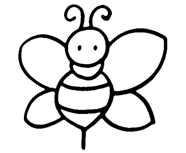 昆虫简笔画大全 可爱蜜蜂简笔画图片大全9