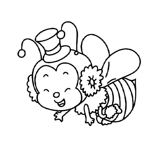 昆虫简笔画大全 可爱卡通蜜蜂简笔画图片大全11