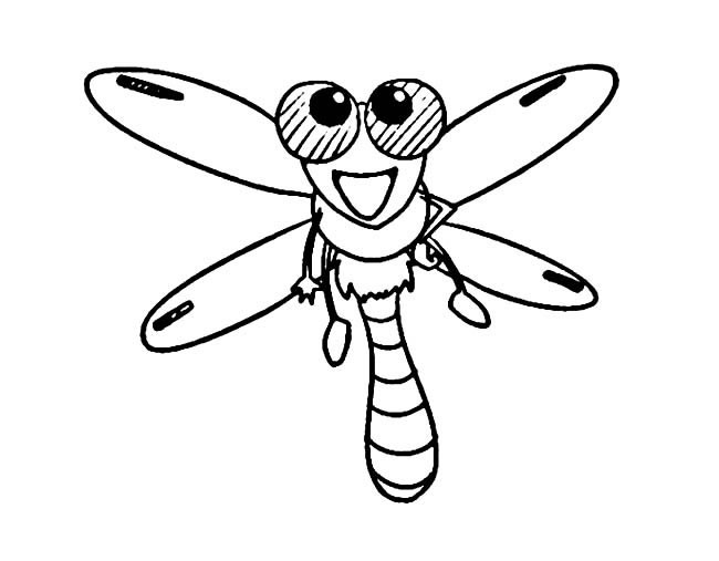 蜻蜓简笔画 卡通蜻蜓简笔画图片2