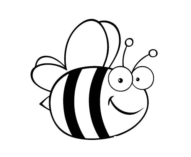 蜜蜂简笔画 可爱胖胖的蜜蜂简笔画图片