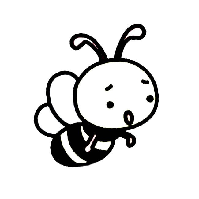 蜜蜂简笔画 可爱小蜜蜂简笔画图片