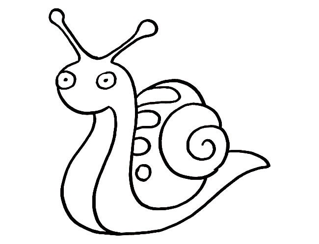 蜗牛简笔画 可爱卡通蜗牛简笔画图片