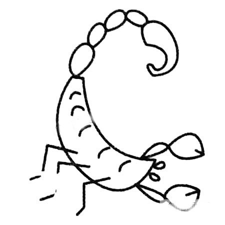 【蝎子简笔画图片大全】幼儿学画蝎子简笔画的画法步骤图解