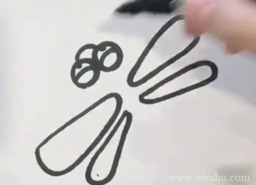 幼儿简笔画蜻蜓的画法步骤图解教程 怎样画蜻蜓的简笔画