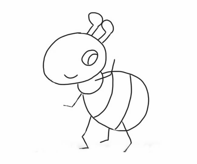 小蚂蚁简笔画的画法步骤图解教程 蚂蚁简笔画如何画