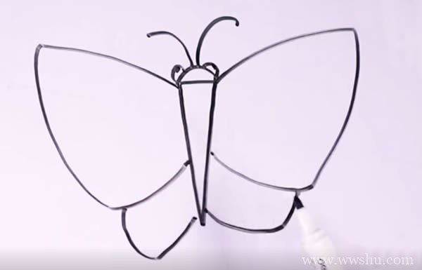 【美丽的蝴蝶简笔画】美丽的蝴蝶简笔画步骤图解教程