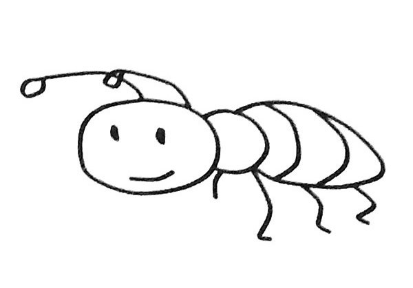6款卡通蚂蚁简笔画图片 蚂蚁的简单画法大全