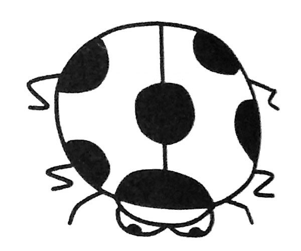 儿童学画七星瓢虫简笔画步骤教程 七星瓢虫如何画