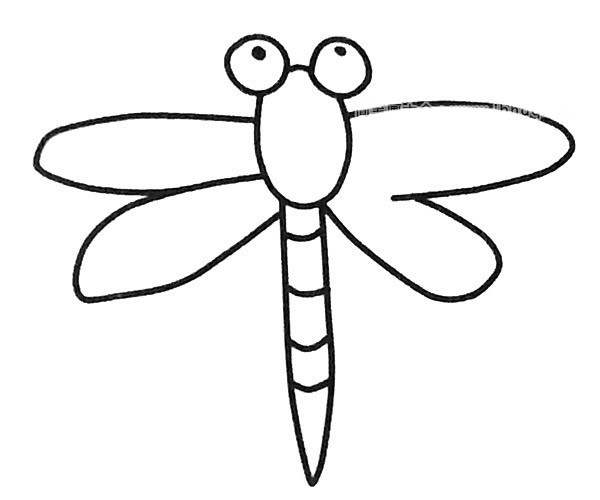 6款卡通蜻蜓简笔画图片 卡通蜻蜓的简单画法大全