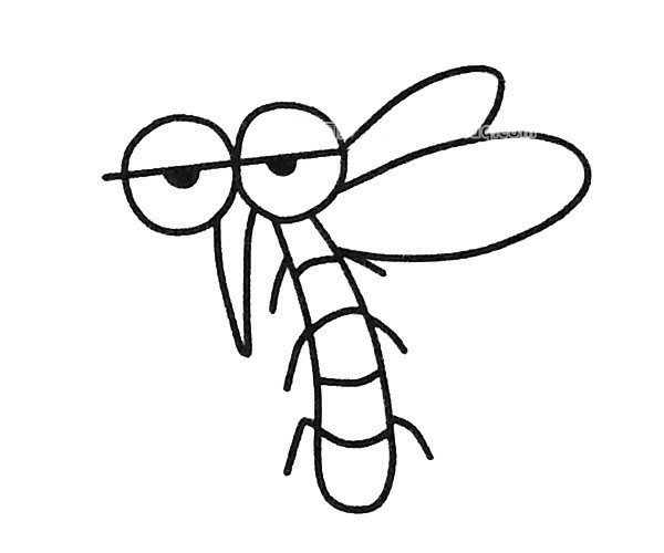 6款卡通蚊子简笔画图片大全 卡通蚊子如何画