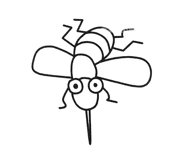 6款卡通蚊子简笔画图片大全 卡通蚊子如何画