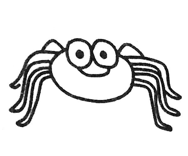 儿童学画卡通蜘蛛简笔画步骤教程 卡通蜘蛛的简单画法