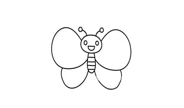 儿童学画蝴蝶简笔画步骤教程 蝴蝶的简单画法