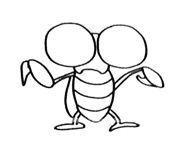 儿童学画卡通螳螂简笔画步骤教程 螳螂如何画