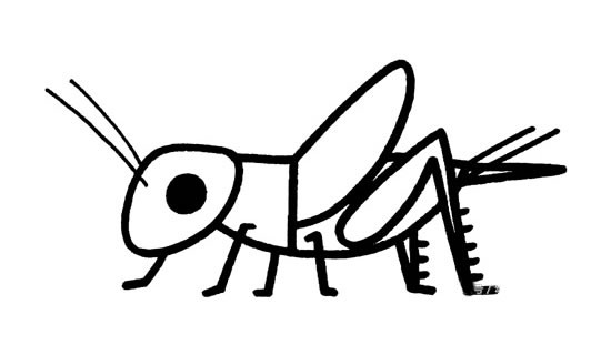 蚂蚱如何画 昆虫蚂蚱简笔画图片大全