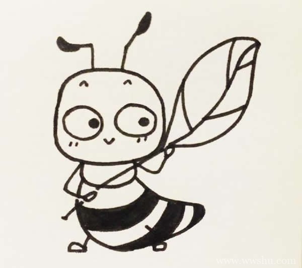 一组卡通昆虫简笔画图片素材