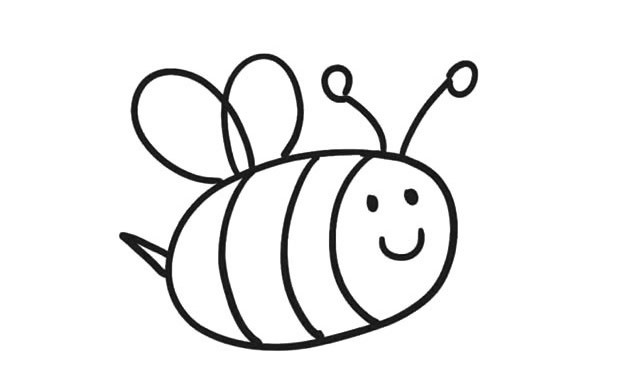 简单九步画出可爱的卡通蜜蜂简笔画步骤教程