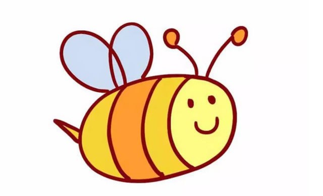 简单九步画出可爱的卡通蜜蜂简笔画步骤教程