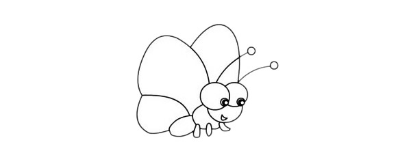 卡通蝴蝶简笔画简单画法步骤图解及图片大全