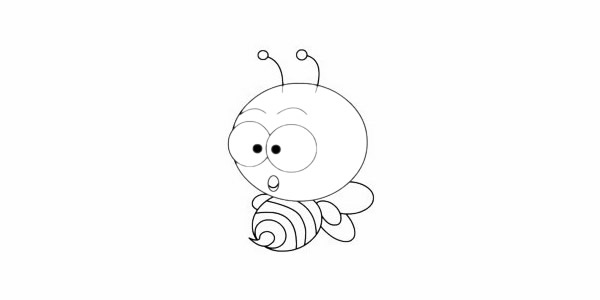 卡通蜜蜂简笔画简单画法步骤教程及图片大全