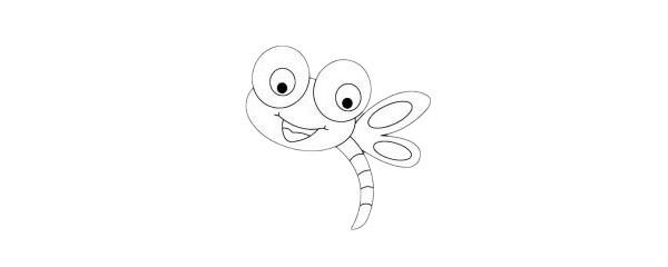 卡通蜻蜓简笔画简单画法步骤教程及图片大全