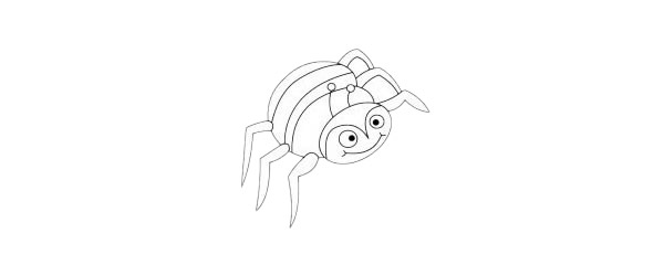 卡通蜘蛛简笔画画法步骤教程及图片大全