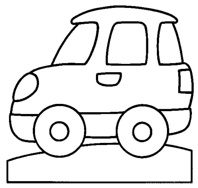 小汽车简笔画交通工具 小汽车交通工具简笔画步骤图片大全