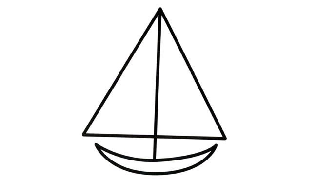 帆船简笔画交通工具 帆船交通工具简笔画步骤图片大全三