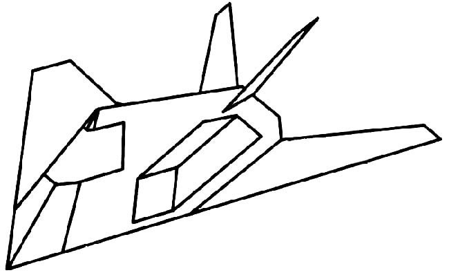 隐形飞机简笔画交通工具 隐形飞机交通工具简笔画步骤图片大全