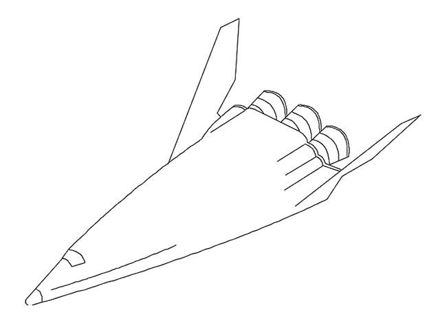 航天飞机简笔画交通工具 航天飞机交通工具简笔画步骤图片大全