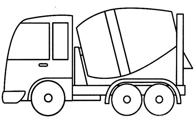 水泥罐车简笔画交通工具 水泥罐车交通工具简笔画步骤图片大全