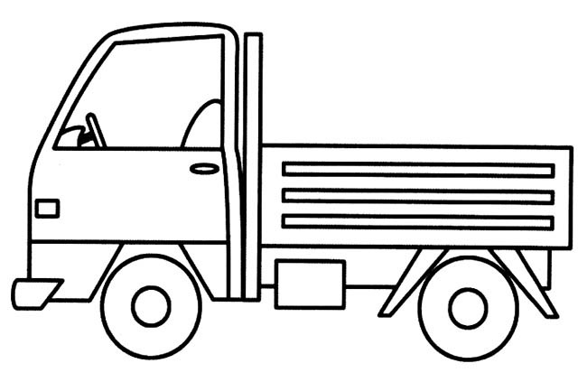 小货车简笔画交通工具 小货车交通工具简笔画步骤图片大全