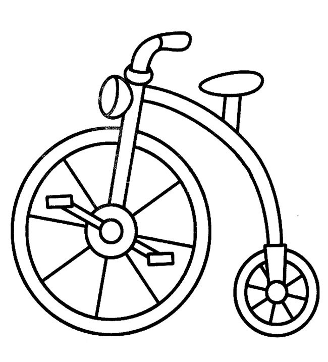 古典自行车简笔画交通工具 古典自行车交通工具简笔画步骤图片大全