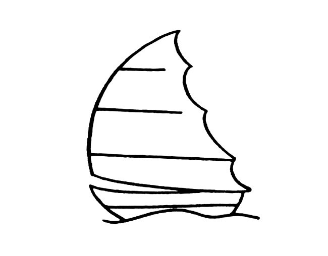帆船简笔画 小帆船简笔画图片2