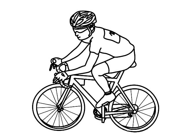 自行车简笔画 骑自行车简笔画图片