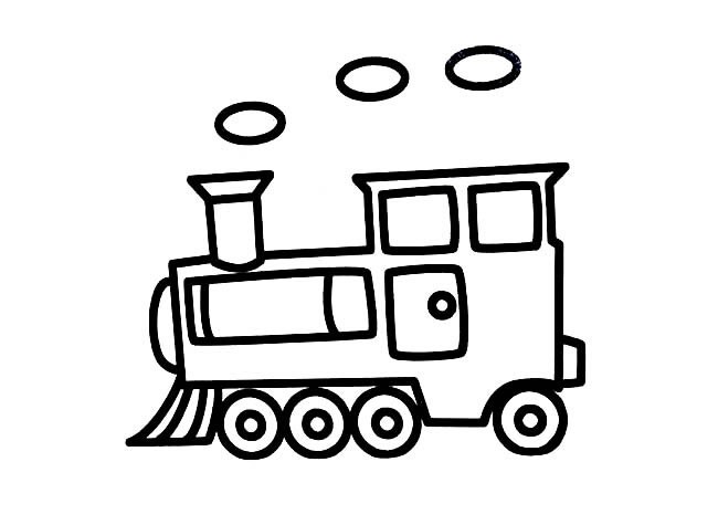 火车简笔画 卡通小火车头简笔画图片