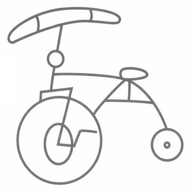 自行车简笔画分解步骤教程 折叠自行车简笔画图片大全