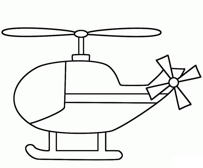 【直升机简笔画】简单的直升机儿童简笔画图片