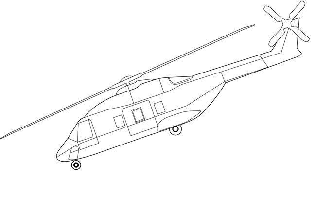 【直升机简笔画】直升机如何画简笔画图片
