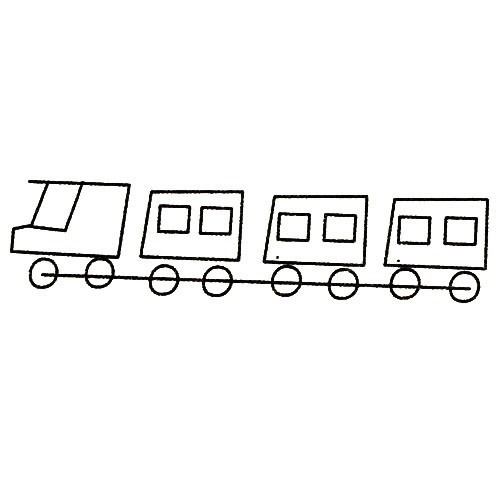 火车简笔画de画法步骤图片 玩具火车如何画简笔画图片