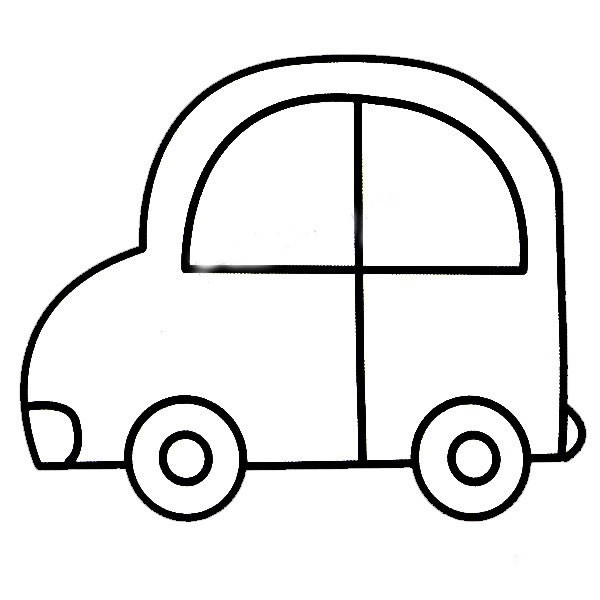 小汽车简笔画彩色图片 儿童画小汽车简笔画如何画