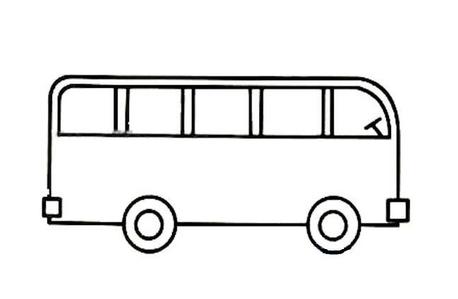 简单公共汽车简笔画_幼儿汽车简单的公共汽车简笔画图片