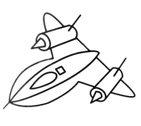 【轰炸机简笔画】轰炸机简笔画彩色图片的画法