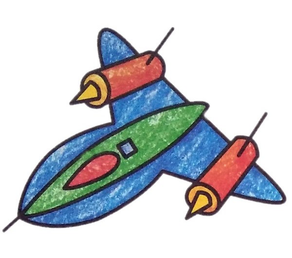 【轰炸机简笔画】轰炸机简笔画彩色图片的画法