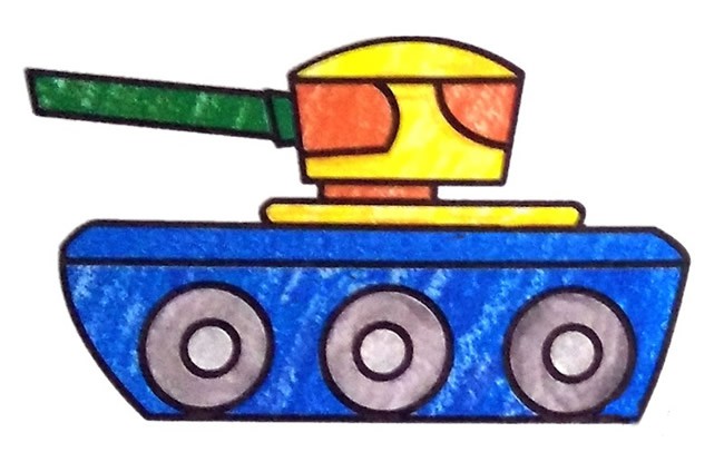【坦克简笔画彩色图片】幼儿战车简笔画坦克图片大全