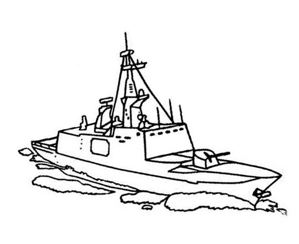 【军舰驱逐舰简笔画】幼儿军事舰船驱逐舰简笔画图片
