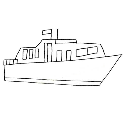 【轮船简笔画】幼儿学画轮船简笔画图片